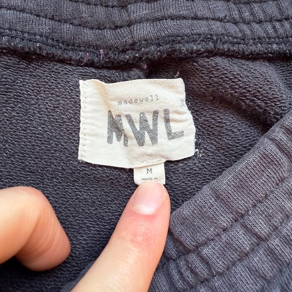 Madewell MWL Curved-Hem Sweatshorts size M - Picture 6 of 8
